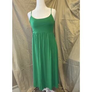 Old Navy XL Green Knit Maxi Dress Sleeveless A-Line Strappy Scoop Neck